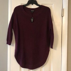 NWT XS Express wine colored sweater